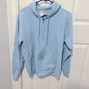 Hanes blue zip up barely worn